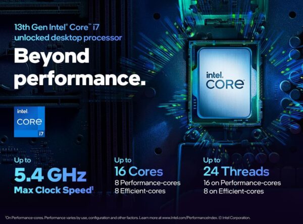 Intel Core i7-13700KF Gaming Desktop Processor 16 cores (8 P-cores + 8 E-cores) - Unlocked - Image 2